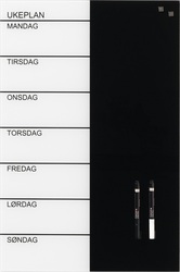 Magnetic Glass Weekplanner 40x60 Norwegian [12012]
