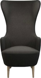 Wingback Chair BLACK Fabric A (черный/коричневый)