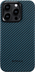 MagEZ Case 4 для iPhone 15 Pro (1500D twill, черный/синий)