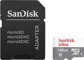 Ultra microSDXC 128GB UHS-I + адаптер [SDSQUNB-128G-GN6TA]