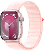 Watch Series 9 41 мм (алюминиевый корпус, розовый/розовый, нейлоновый ремешок)