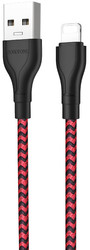 BX39 USB Type-A - Lightning (1 м, черный/красный)