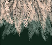 Пальмовые листья с оттенк. с защ. покр. (бежев./зеленый) 300x260