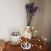 Лаванда - соевая аромасвеча флорентийское саше