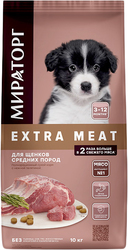 Extra Meat с телятиной для щенков средних пород 10 кг