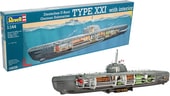 05078 Deutsches U-Boot Typ XXI mit Interieur