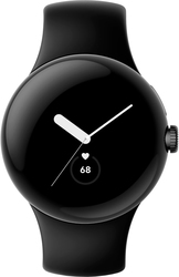 Pixel Watch (матовый черный/обсидиан, спортивный силиконовый ремешок)