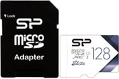 Elite microSDXC SP128GBSTXBU1V21SP 128GB (с адаптером)