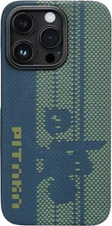 Pixel Game Kit для iPhone 14 Pro Max (синий/зеленый)
