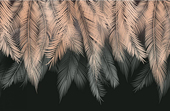 Пальмовые листья с оттенком (бежевый-серый) 400x270