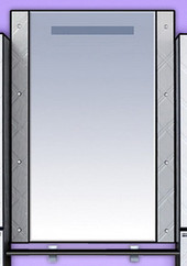 Зеркало Гранд Luxe - 60 подвесной бело-черное