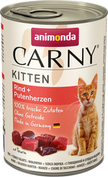 Carny Kitten с говядиной и сердцем индейки 0.4 кг