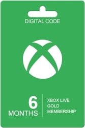 Xbox Live Gold 6 месяцев (карта)