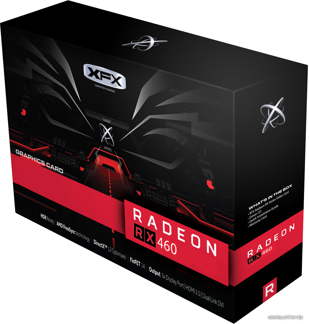 XFX Radeon RX 460 DD 4GB GDDR5 OC [RX-460P4DFG5] видеокарту купить в Минске