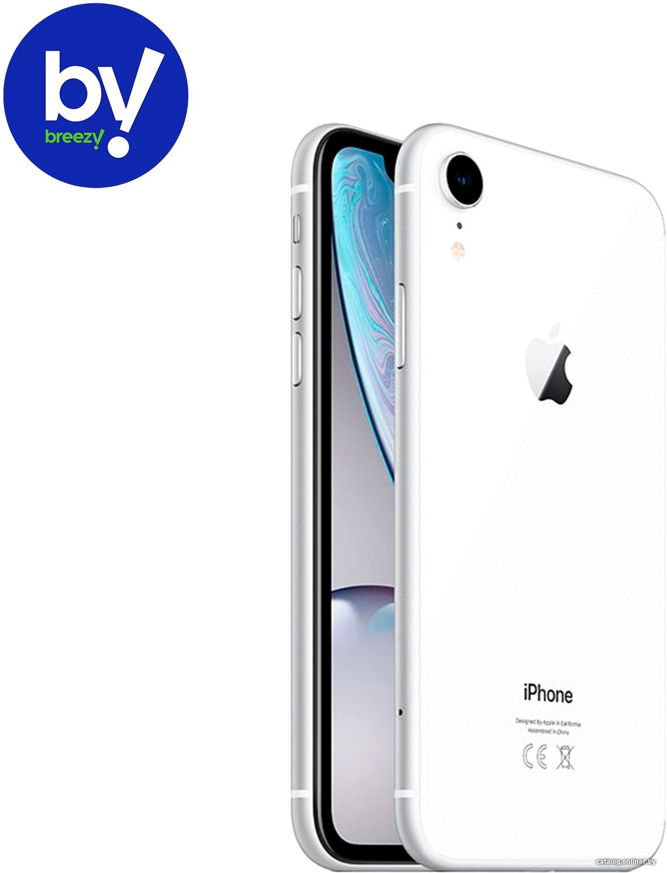 Apple iPhone XR 64GB Восстановленный by Breezy, грейд B (белый) смартфон  купить в Гомеле