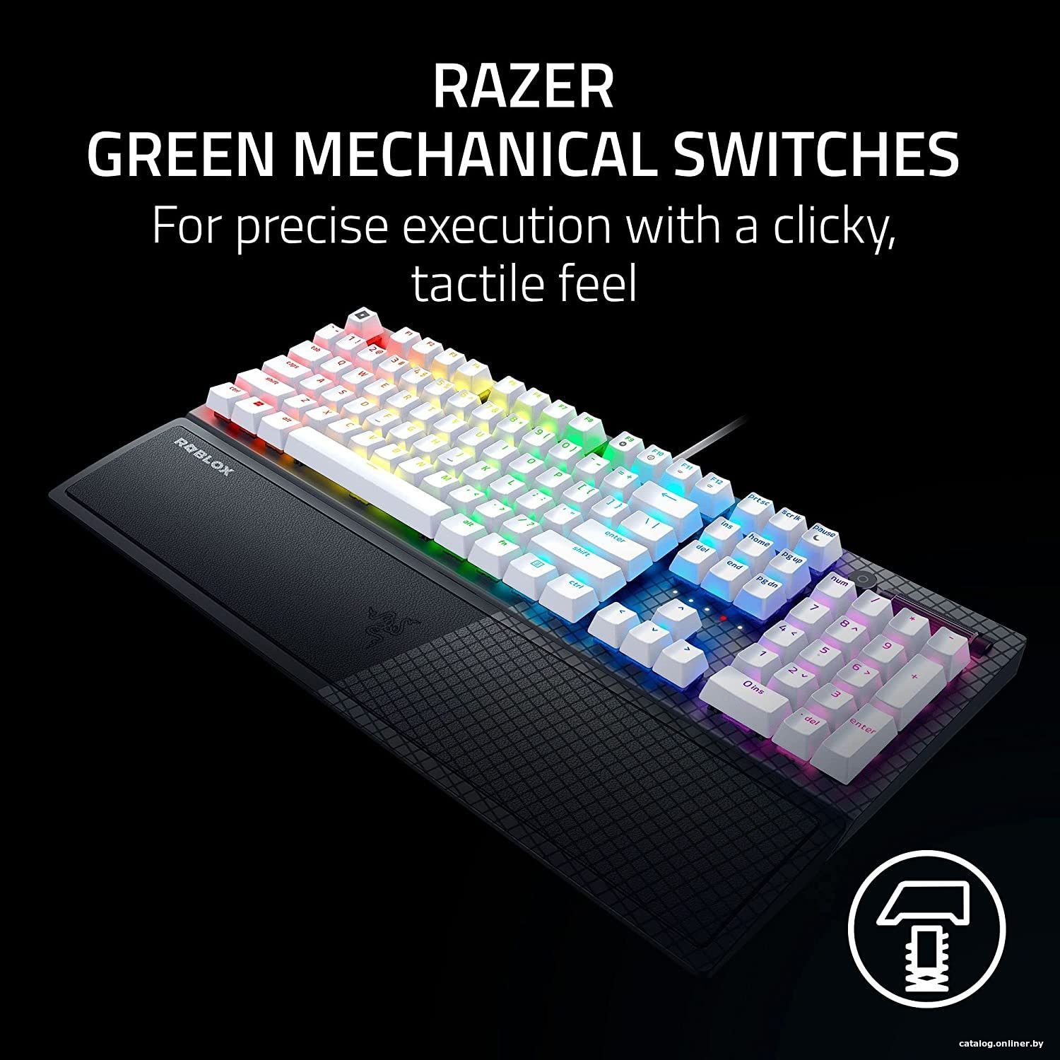 Razer BlackWidow V3 Green Switch Roblox Edition (нет кириллицы) клавиатуру  купить в Бобруйске