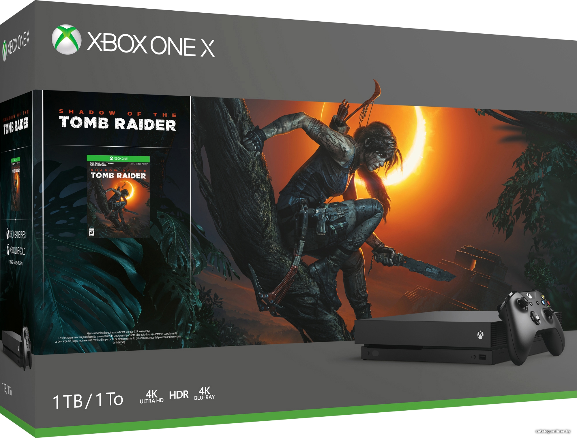 Microsoft Xbox One X 1TB + Shadow of the Tomb Raider игровую приставку  купить в Минске