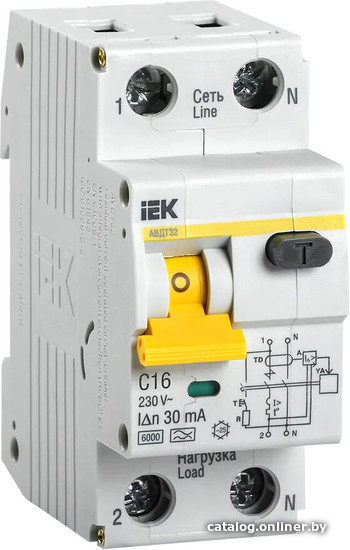 IEK АВДТ 32 C16 MAD22-5-016-C-30 дифференциальный автомат купить в Минске