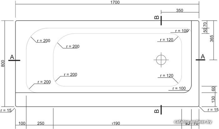 Cersanit Smart 170x80 L ванну купить в Минске