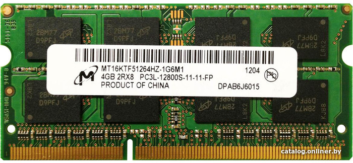 Micron 4gb Ddr3 Sodimm Pc3 12800 Mt16ktf51264hz 1g6m1 Operativnuyu Pamyat Kupit V Minske