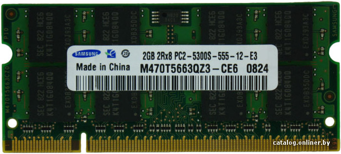 Samsung So Dimm Ddr2 Pc2 5300 2gb M470t5663qz3 Ce6 Operativnuyu Pamyat Kupit V Minske