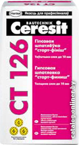 Ceresit CT 126. Гипсовая шпатлевка «старт-финиш» (20 кг) шпатлевку ...