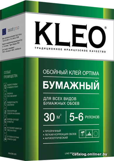 Kleo Optima Бумажный (120 г) клей для обоев купить в Минске