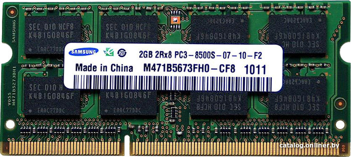 Samsung 2GB DDR3 SODIMM PC3-8500 M471B5673FH0-CF8