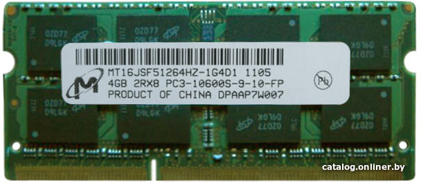 Micron 4gb Ddr3 Sodimm Pc3 10600 Mt16jsf51264hz 1g4d1 Operativnuyu Pamyat Kupit V Minske