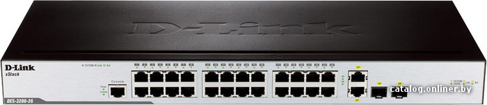 D-Link DES-3200-26/C1A управляемый коммутатор 2-го уровня купить в Минске