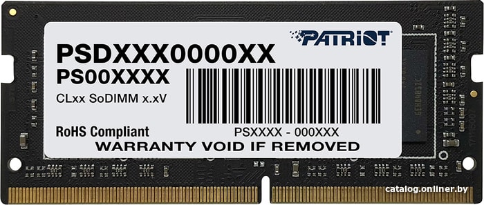 Patriot Signature Line 4gb Sodimm Ddr4 Pc4 21300 Psd44g266681s Operativnuyu Pamyat Kupit V Minske