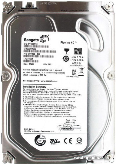 Жесткий диск для установки в видеорегистратор seagate st1000vm002