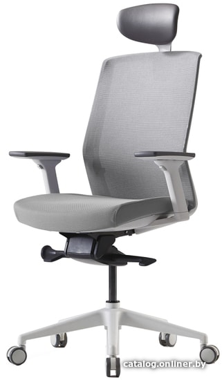 Bestuhl J1G120L (белая крестовина, серый) кресло купить в Минске