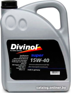 Divinol Super 15W-40 5л моторное масло купить в Минске