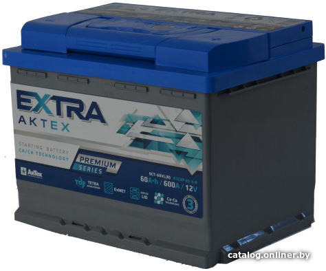 АкТех Extra Premium 6СТ-60 Евро (60 А·ч) автомобильный аккумулятор ...