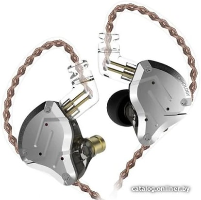 KZ Acoustics ZS10 Pro (без микрофона, серебристый/черный) наушники купить в Минске
