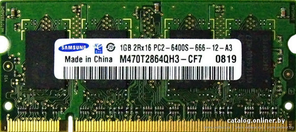 Samsung So Dimm Ddr2 Pc2 6400 2 Gb M470t5663qz3 Cf7 Operativnuyu Pamyat Kupit V Minske