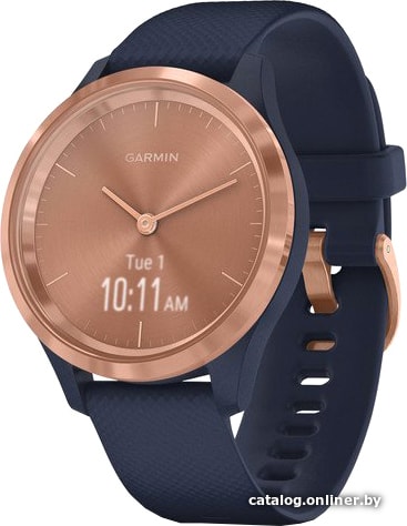 Garmin Vivomove 3S (розовое золото/темно-синий) гибридные умные часы купить в Минске