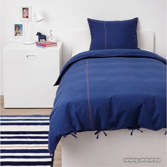 Ikea Сонглэрка (темно-синий) 150x200 постельное белье купить в Минске
