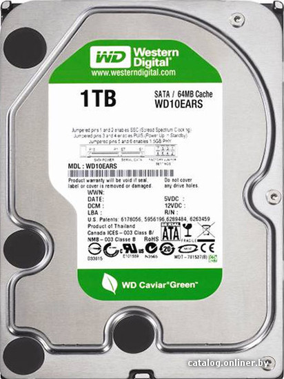 Wd Caviar Green 1tb Wd10ears Zhestkij Disk Kupit V Minske