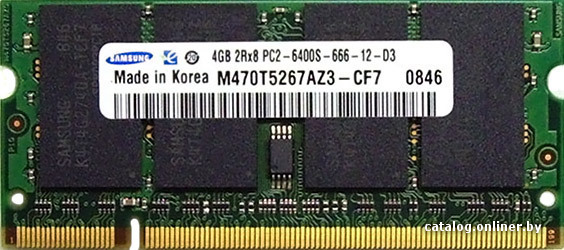 Samsung So Dimm Ddr2 Pc2 6400 4 Gb M470t5267az3 Cf7 Operativnuyu Pamyat Kupit V Minske