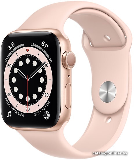 Apple Watch Series 6 44 Mm Alyuminij Zolotistyj Rozovyj Pesok Umnye Chasy Kupit V Minske