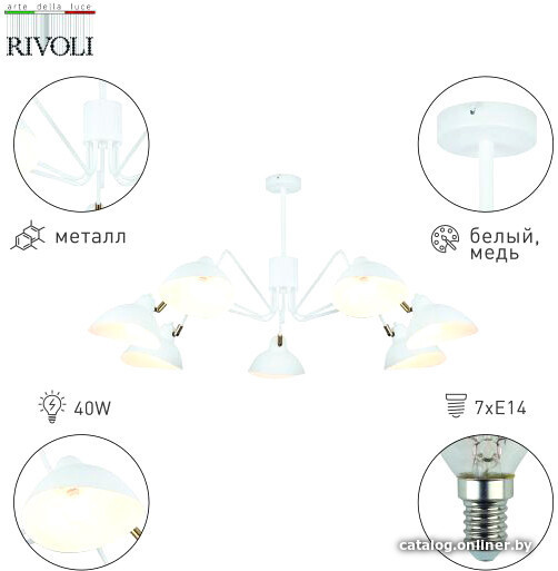

Люстра средней высоты Rivoli Georgia Б0055670