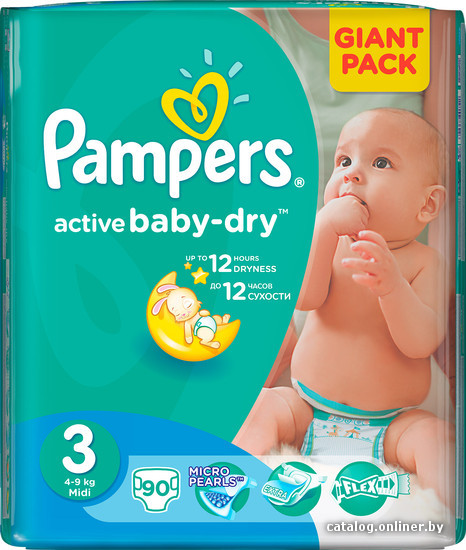 

Подгузники Pampers Active Baby-Dry 3 Midi (90 шт)
