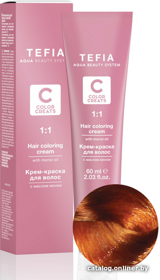 

Крем-краска для волос Tefia Color Creats 8/44 (светлый блондин медный интенсивный)