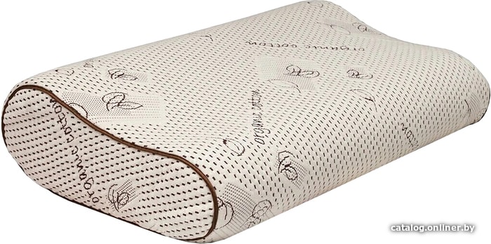 

Ортопедическая подушка Ambesonne Memory Foam с валиками с чехлом из органического хлопка 60x40