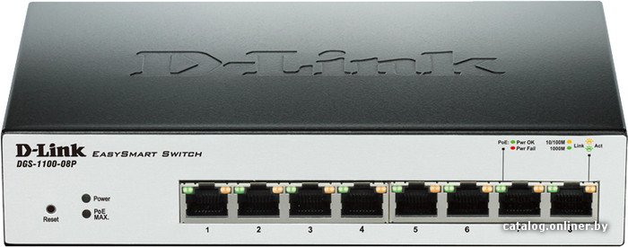 

Настраиваемый коммутатор D-Link DGS-1100-08P