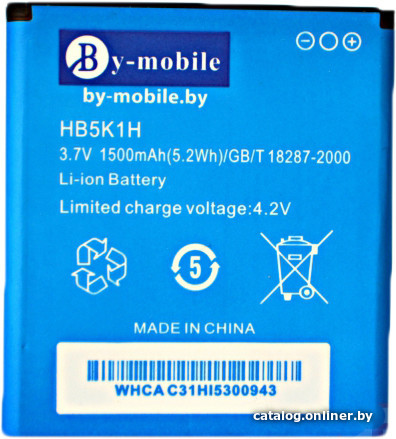 

Аккумулятор для телефона By-mobile совместим с Huawei HB5K1H
