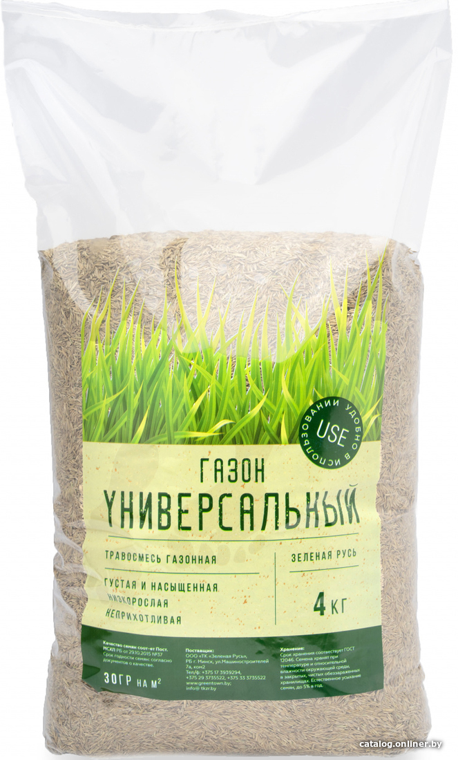 

Семена Зеленая Русь Травосмесь Универсальная 4 кг