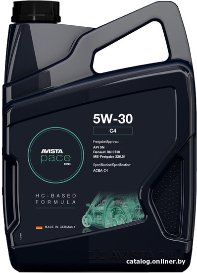 

Моторное масло Avista pace EVO C4 5W-30 4л